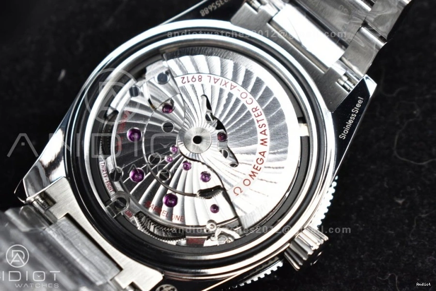 Super A8912 SS VSF Best Clone Seamaster 1:1 300 Edition Heritage Dial Black Bracelet on 0309